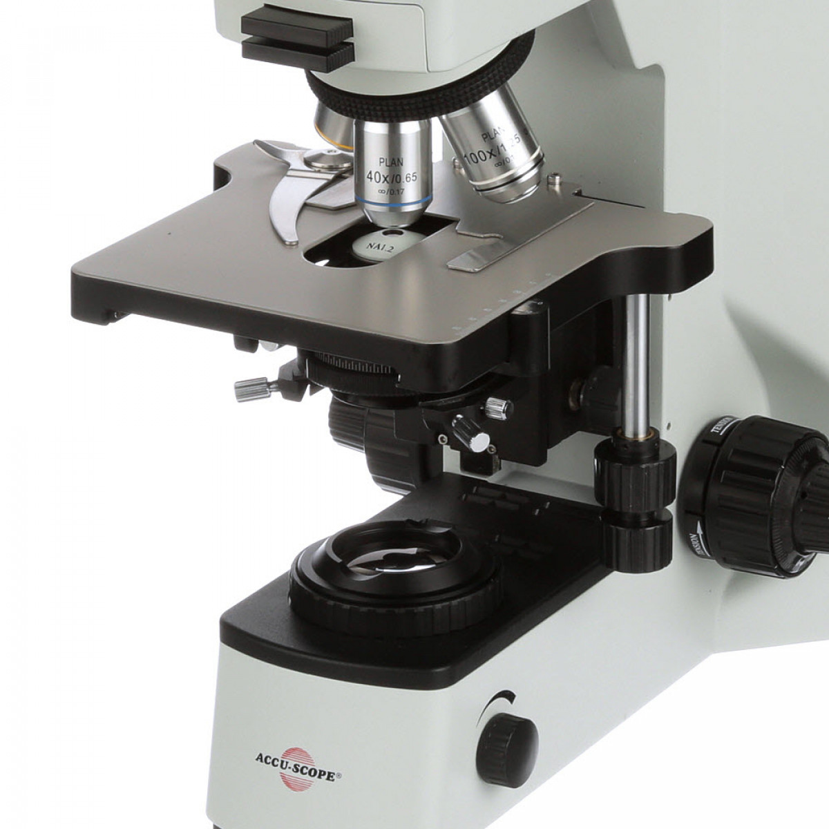 Ceramic stage shown installed on EXC-400 microscope (microscope not included)