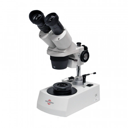 3052 Stereo Microscope with 1x and 3x Objectives, Darkfield and Gem Clamp